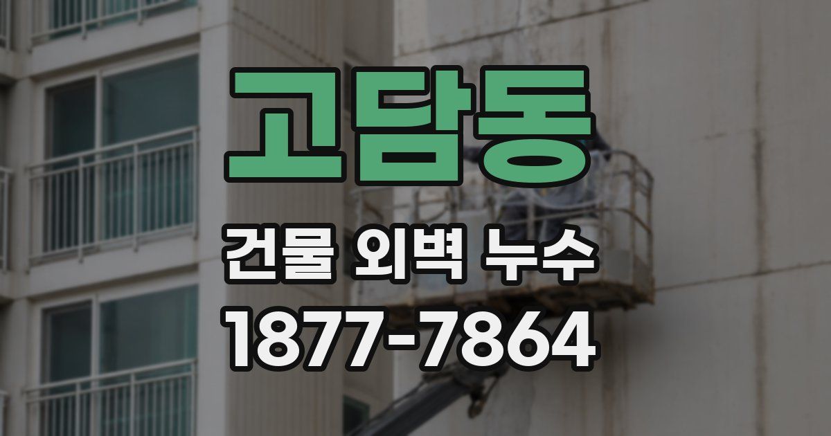 고담동 건물 외벽 누수