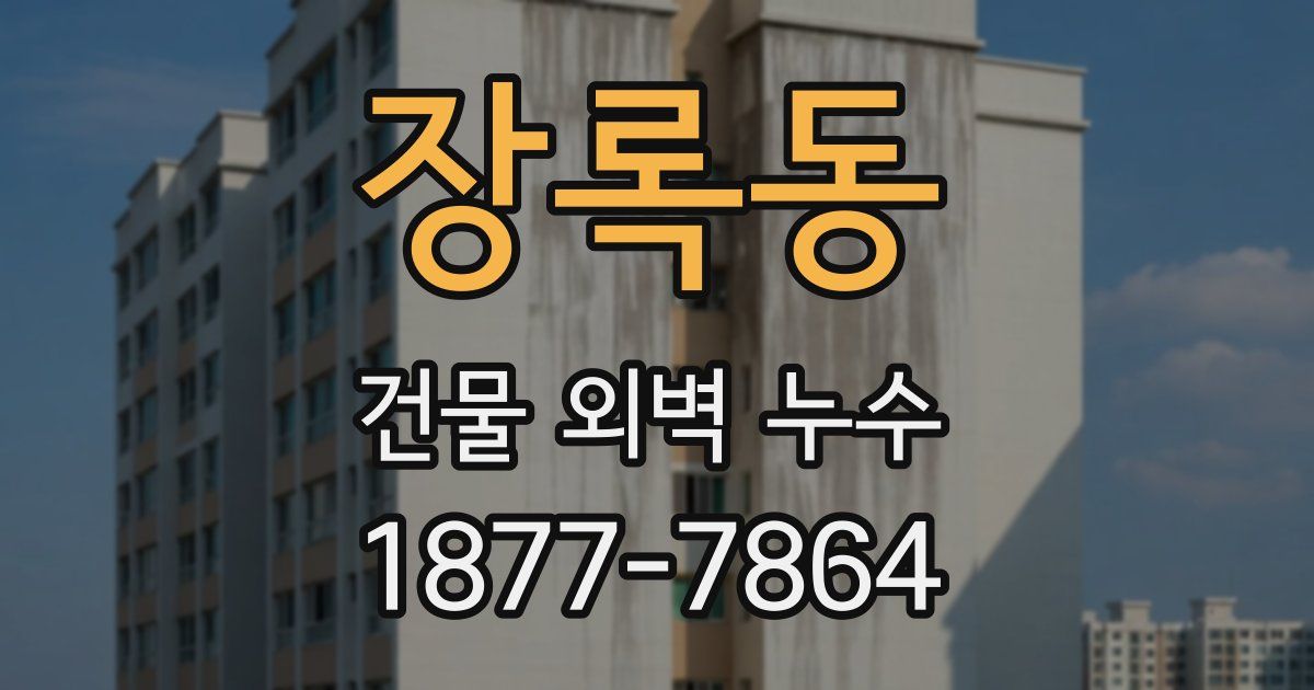 장록동 건물 외벽 누수