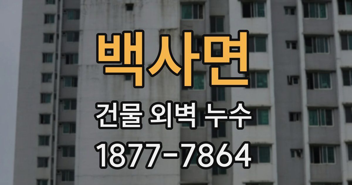 백사면 건물 외벽 누수