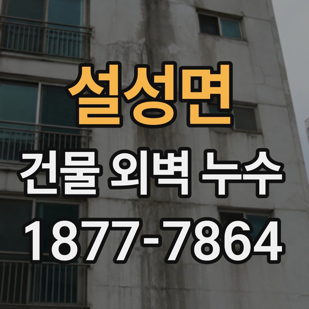 설성면 건물 외벽 누수
