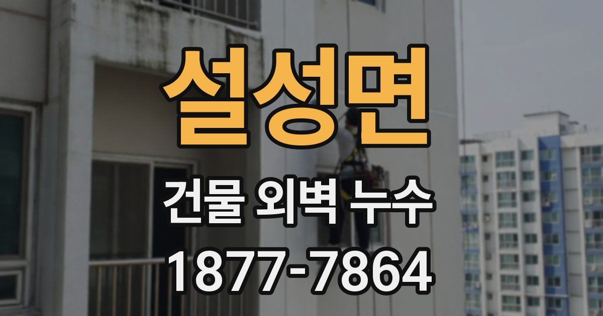설성면 건물 외벽 누수