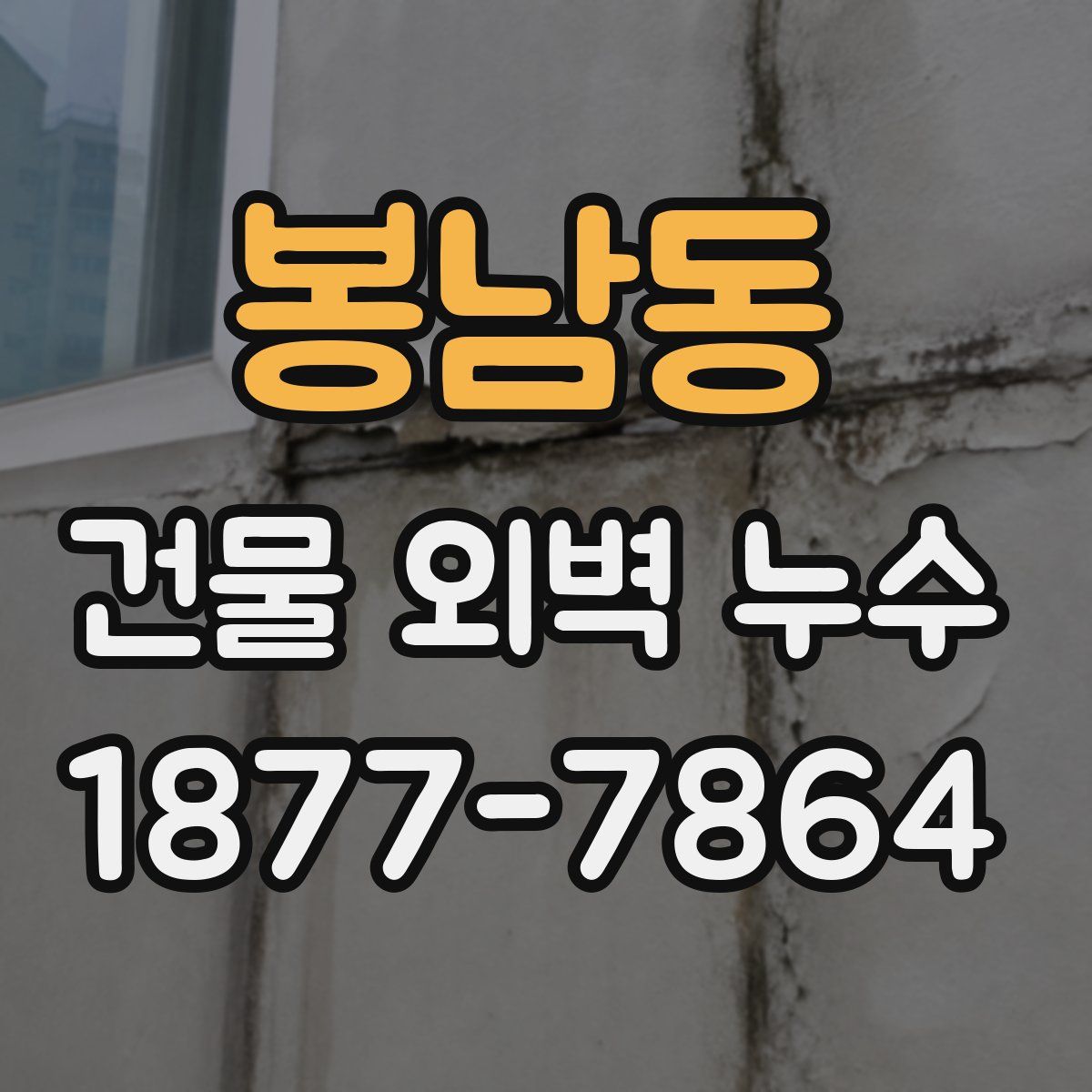 봉남동 건물 외벽 누수