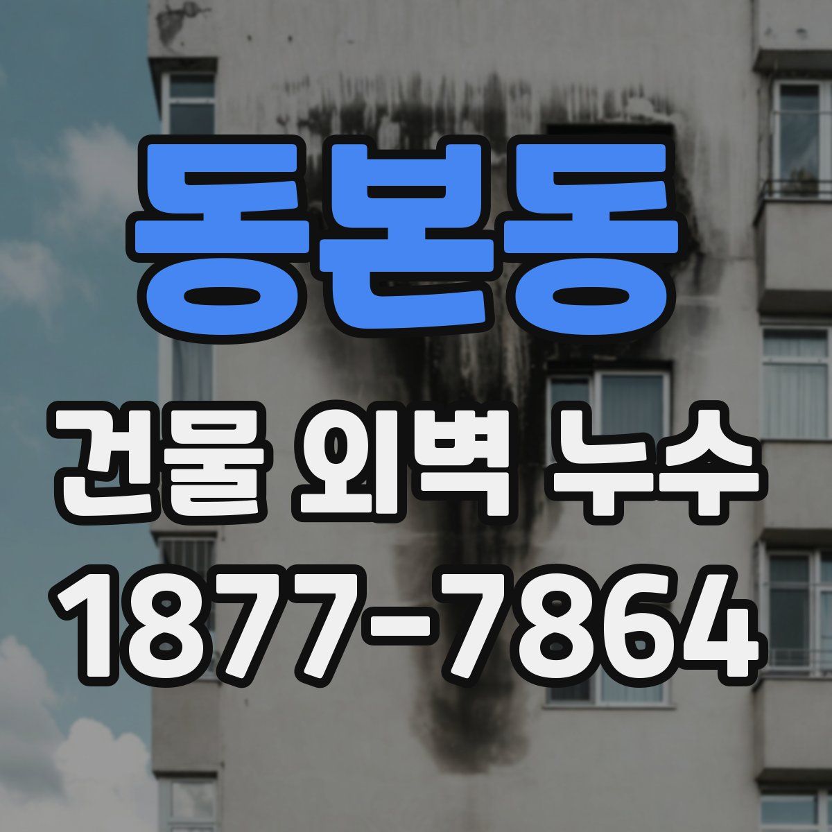 동본동 건물 외벽 누수