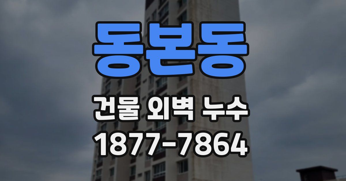 동본동 건물 외벽 누수