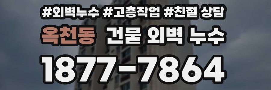옥천동 건물 외벽 누수