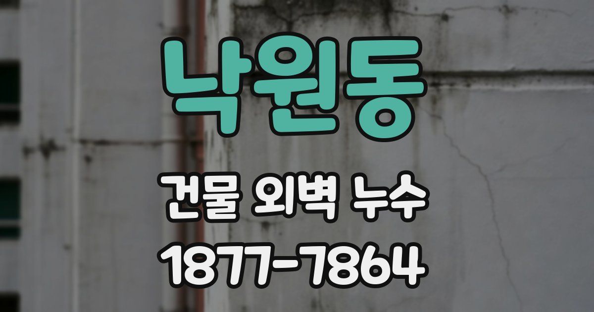 낙원동 건물 외벽 누수