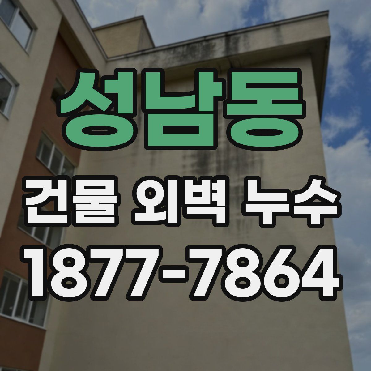 성남동 건물 외벽 누수