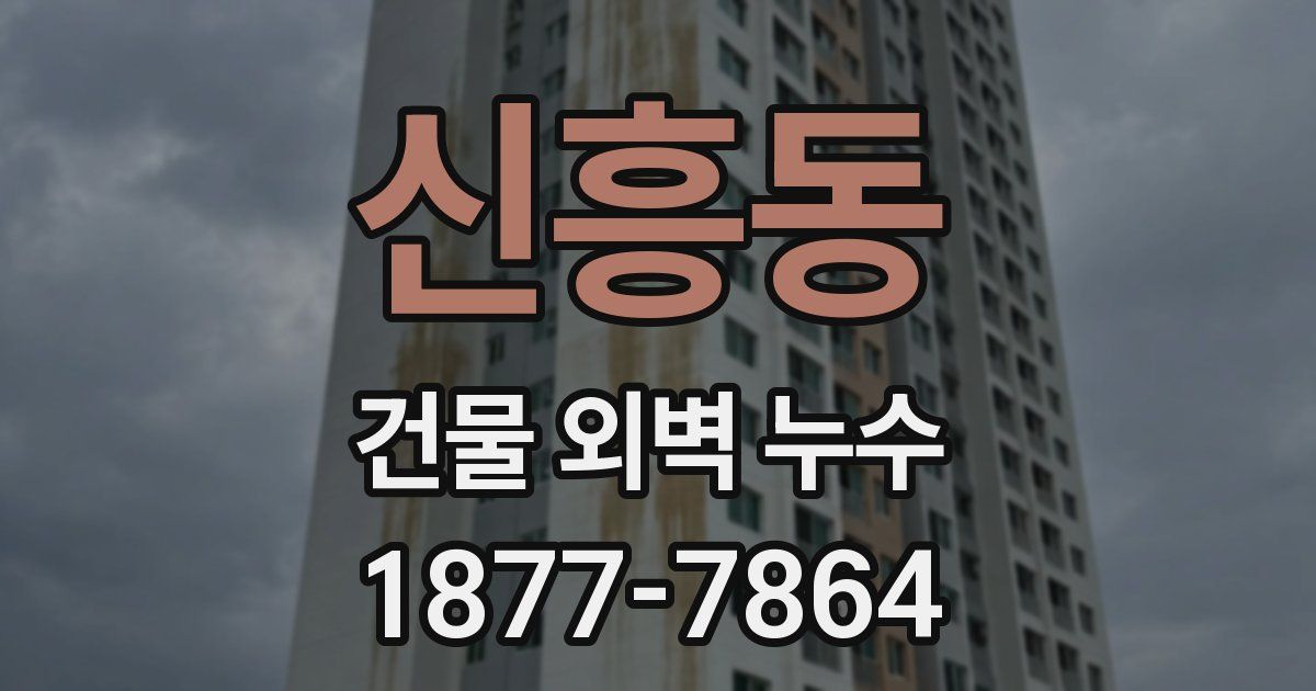 신흥동 건물 외벽 누수