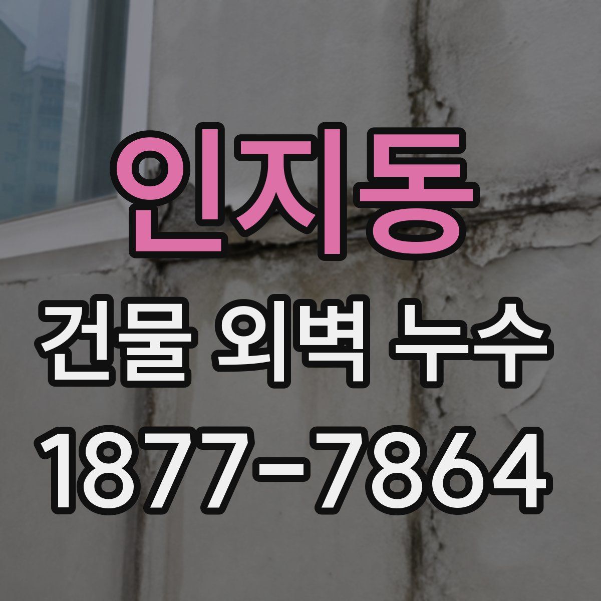 인지동 건물 외벽 누수