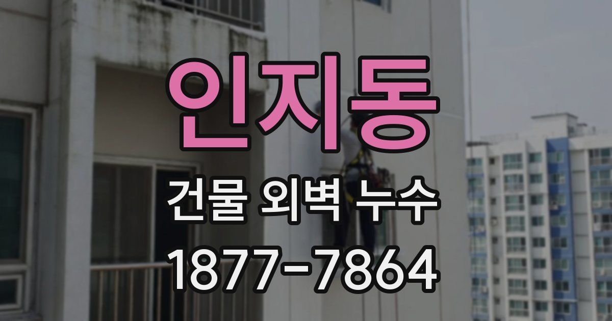 인지동 건물 외벽 누수