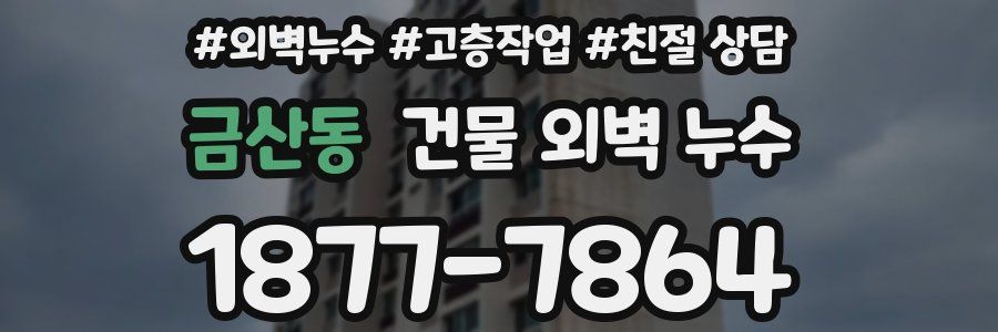 금산동 건물 외벽 누수