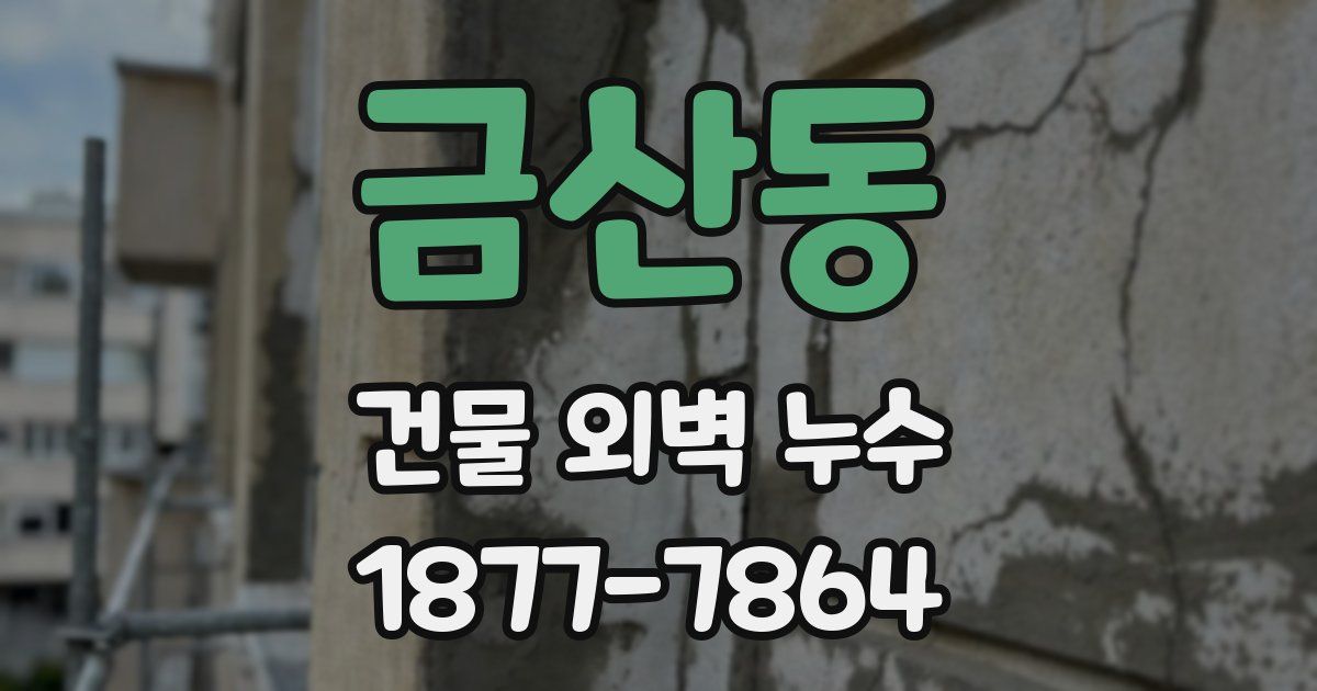 금산동 건물 외벽 누수