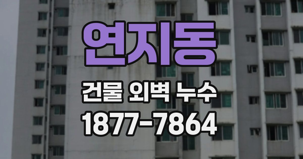 연지동 건물 외벽 누수
