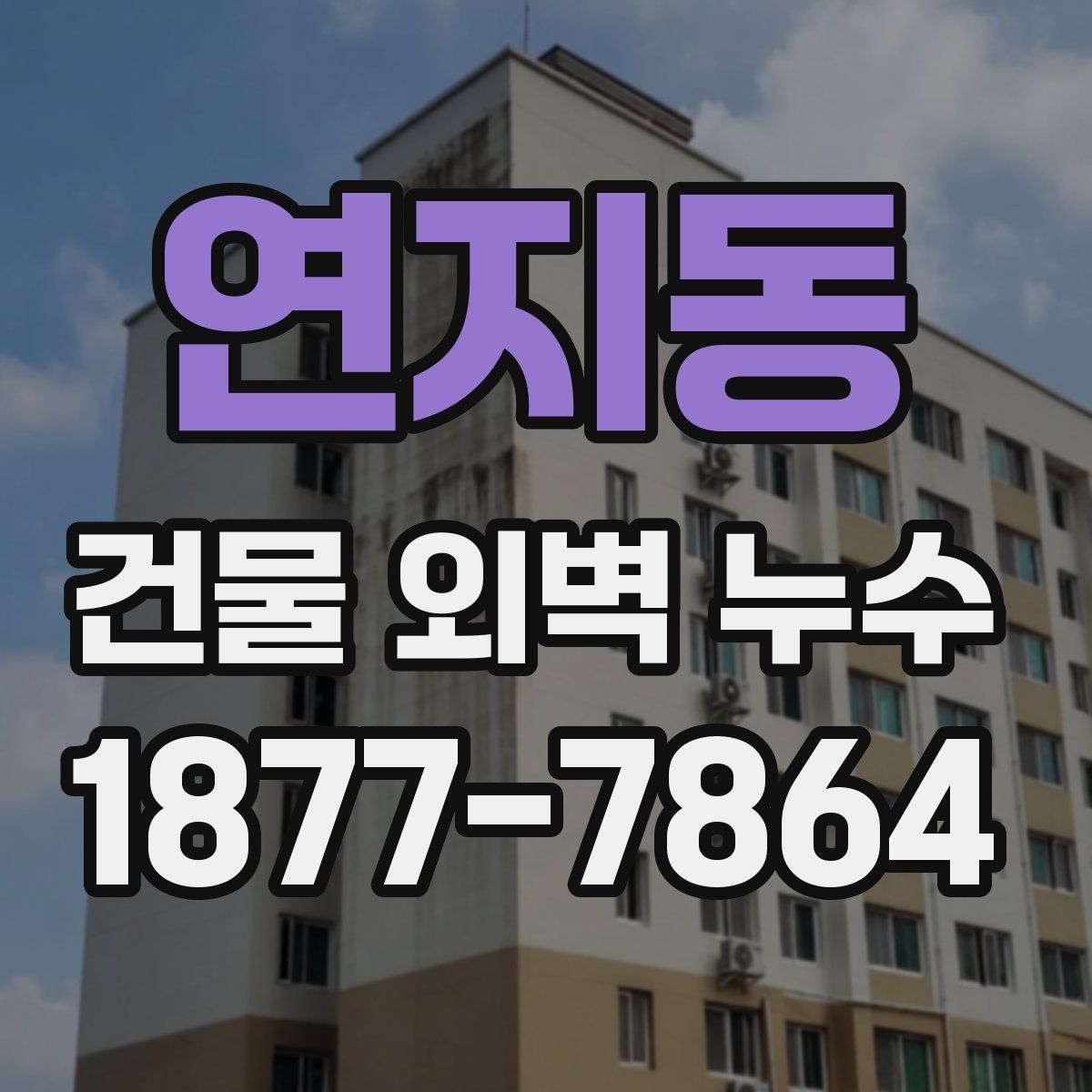 연지동 건물 외벽 누수