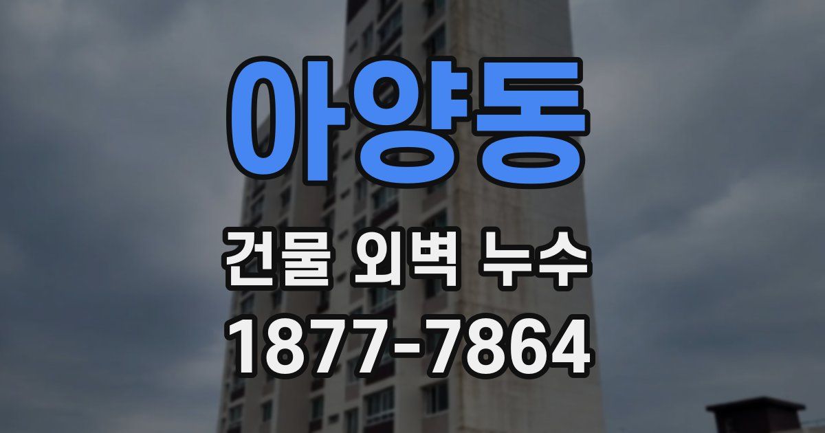 아양동 건물 외벽 누수