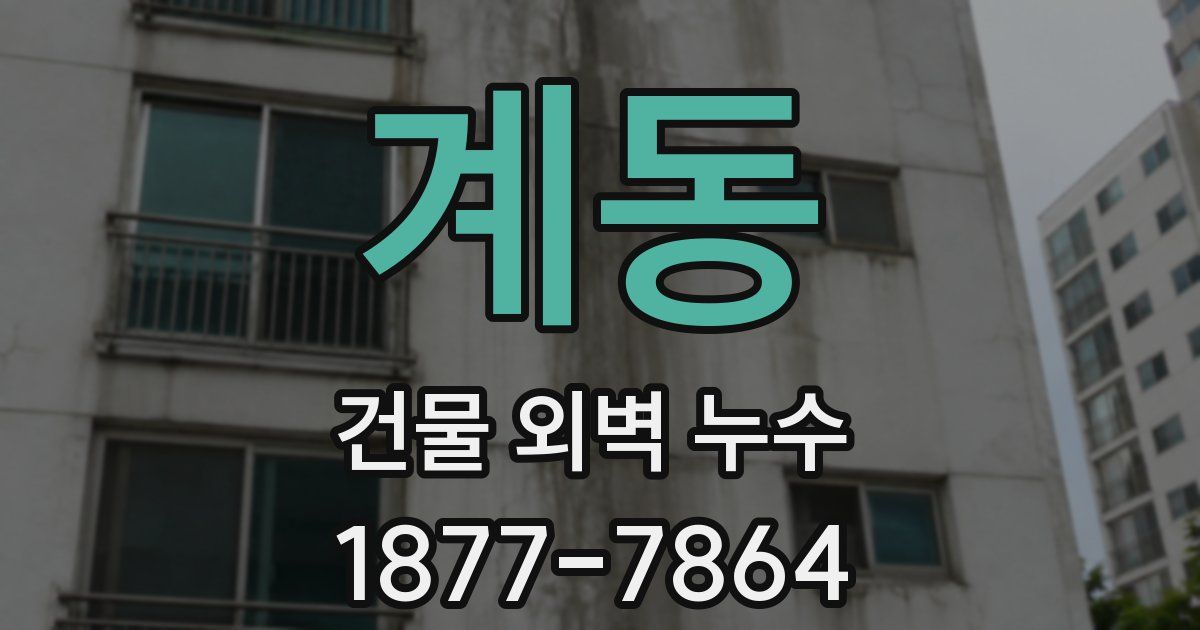 계동 건물 외벽 누수