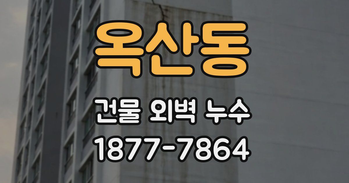 옥산동 건물 외벽 누수