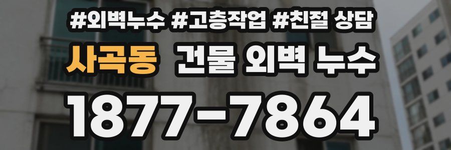 사곡동 건물 외벽 누수