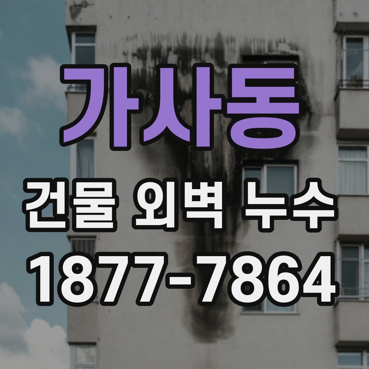 가사동 건물 외벽 누수