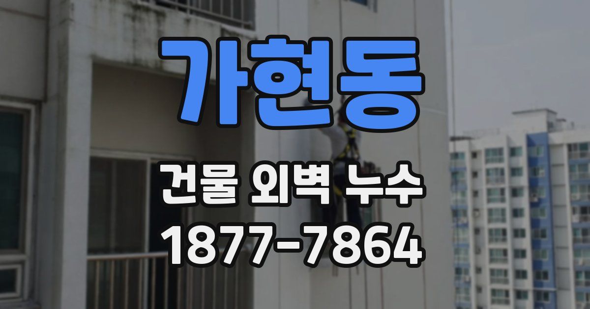 가현동 건물 외벽 누수