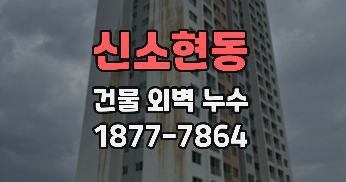 신소현동 건물 외벽 누수
