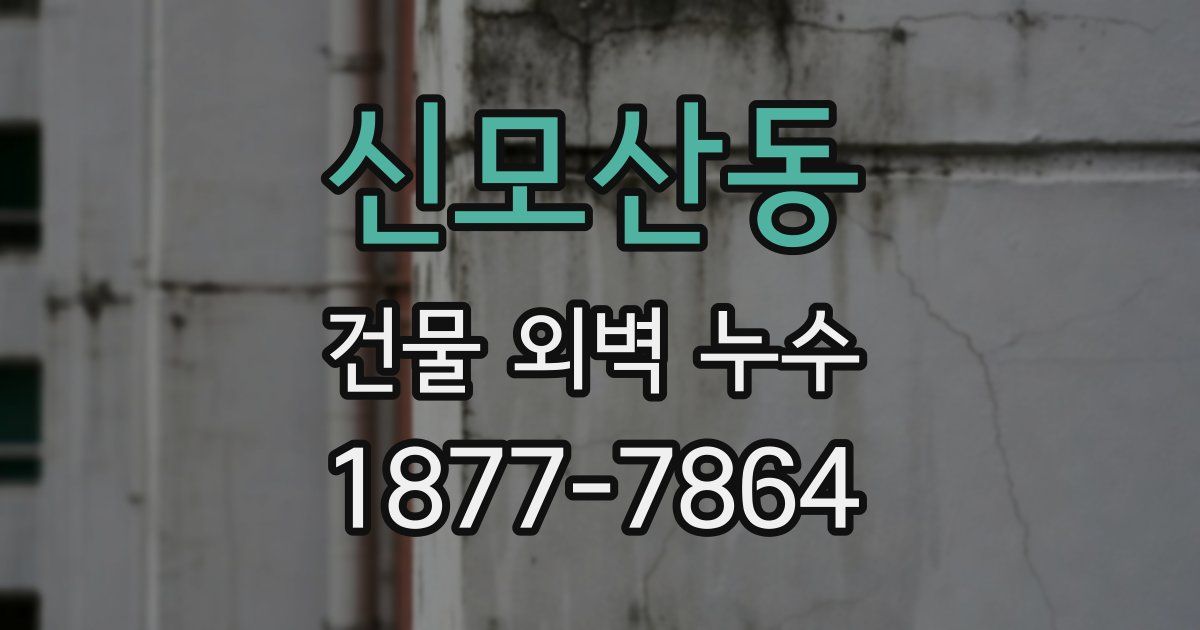 신모산동 건물 외벽 누수