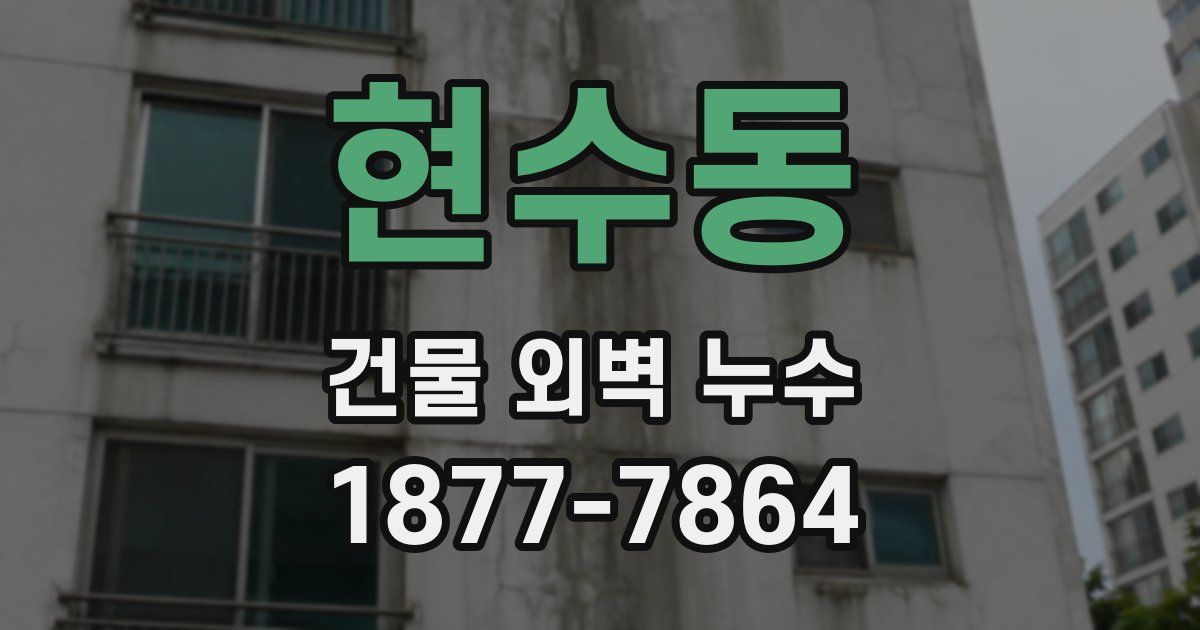 현수동 건물 외벽 누수