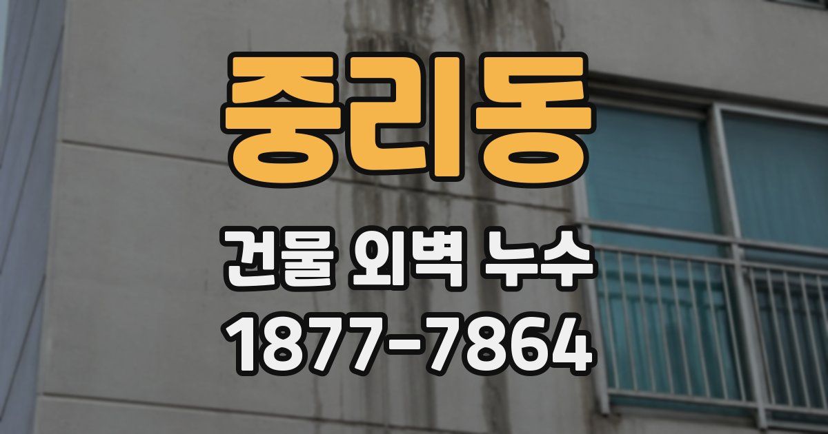 중리동 건물 외벽 누수