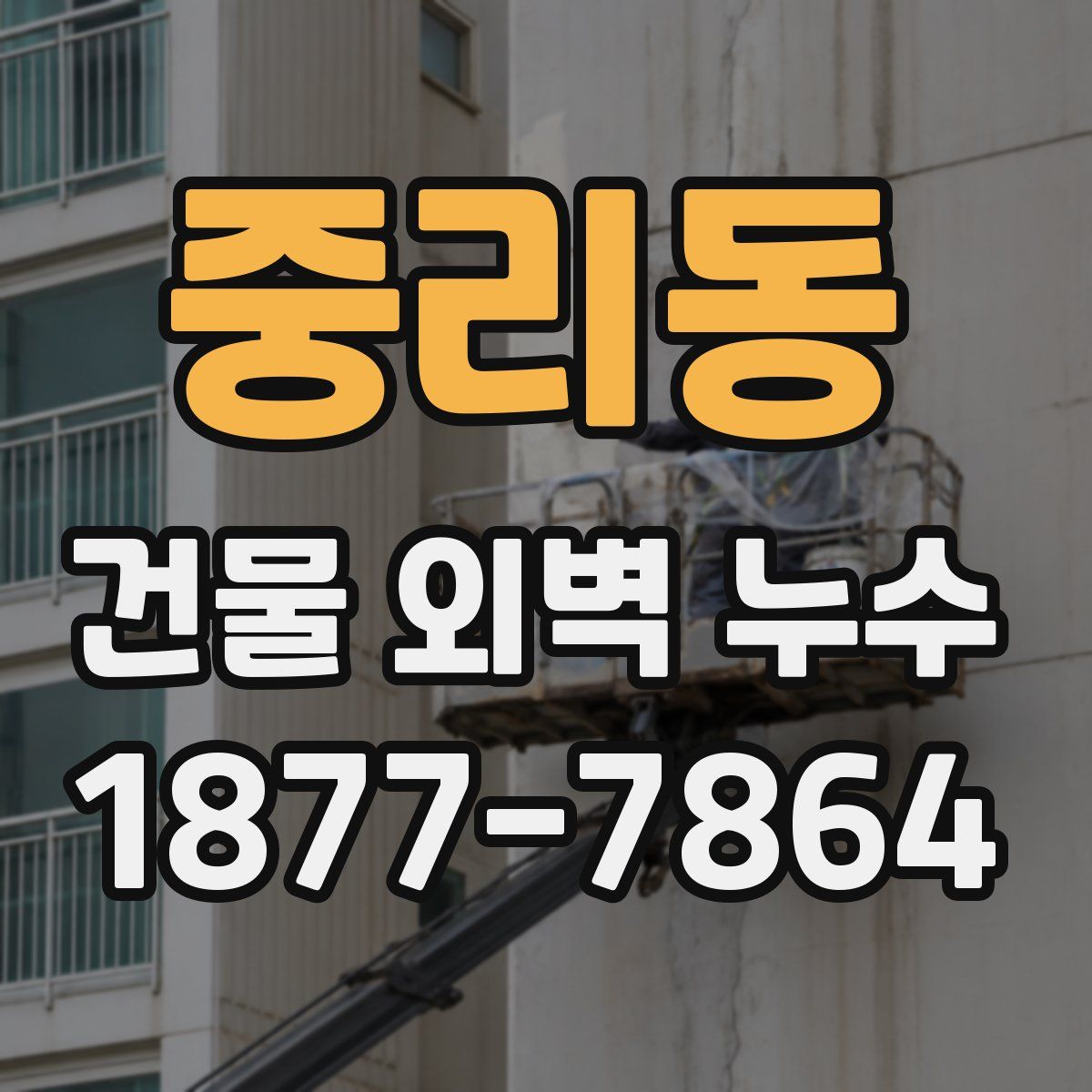 중리동 건물 외벽 누수