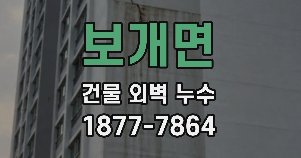 보개면 건물 외벽 누수