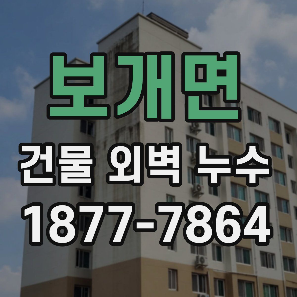 보개면 건물 외벽 누수