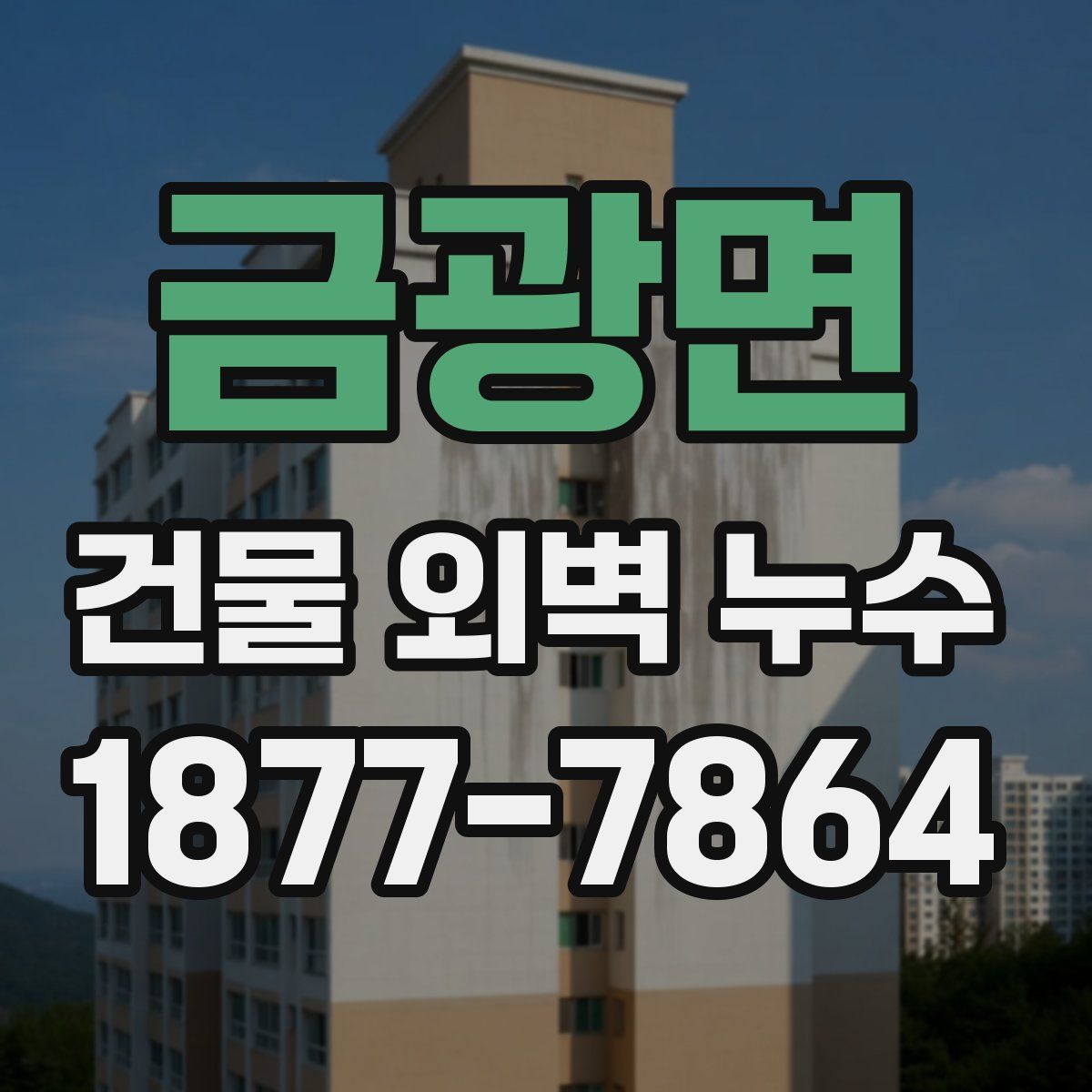 금광면 건물 외벽 누수