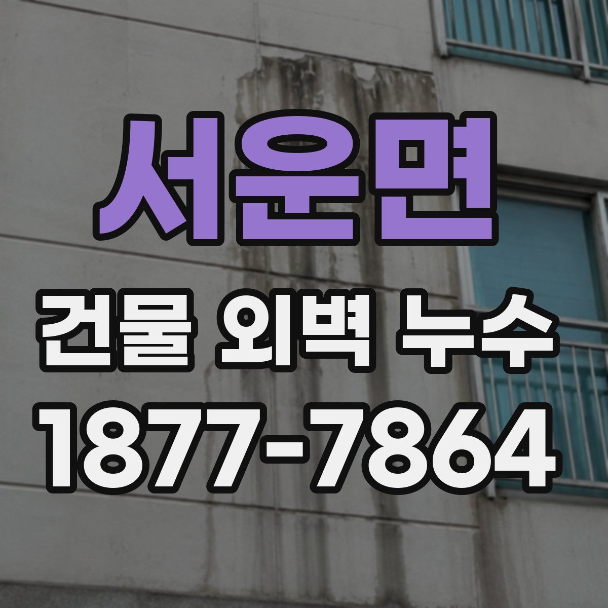 서운면 건물 외벽 누수