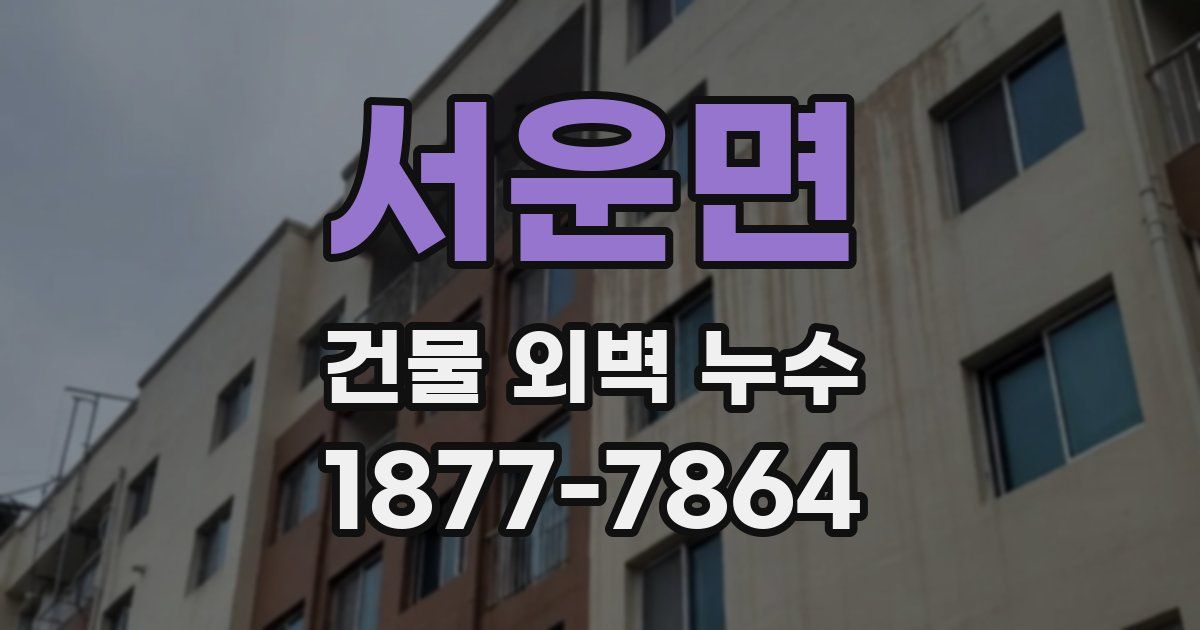 서운면 건물 외벽 누수