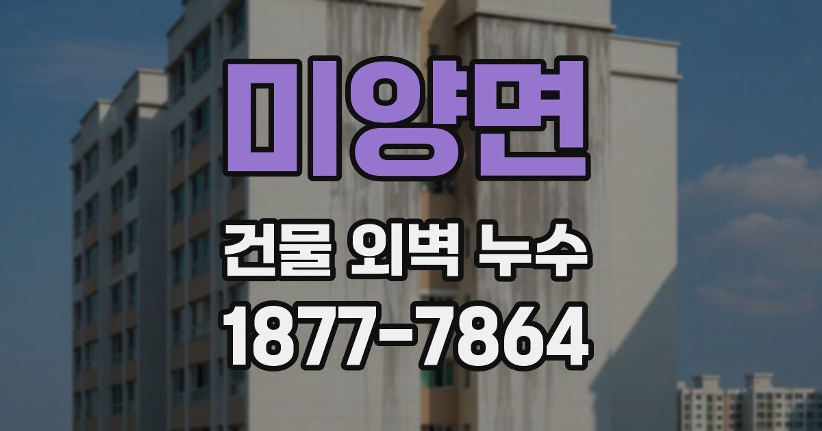 미양면 건물 외벽 누수
