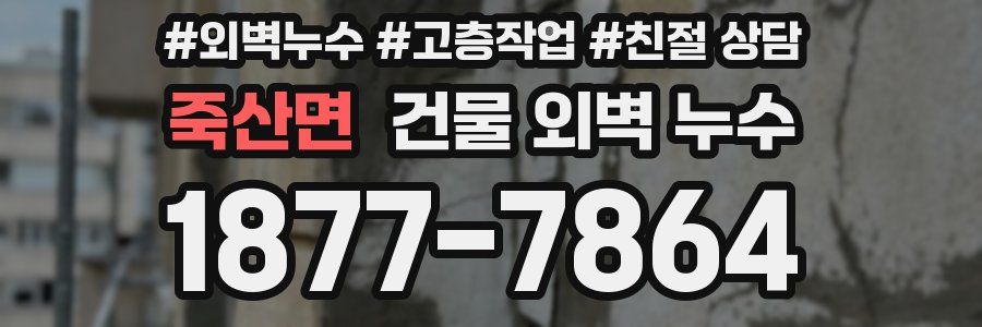 죽산면 건물 외벽 누수