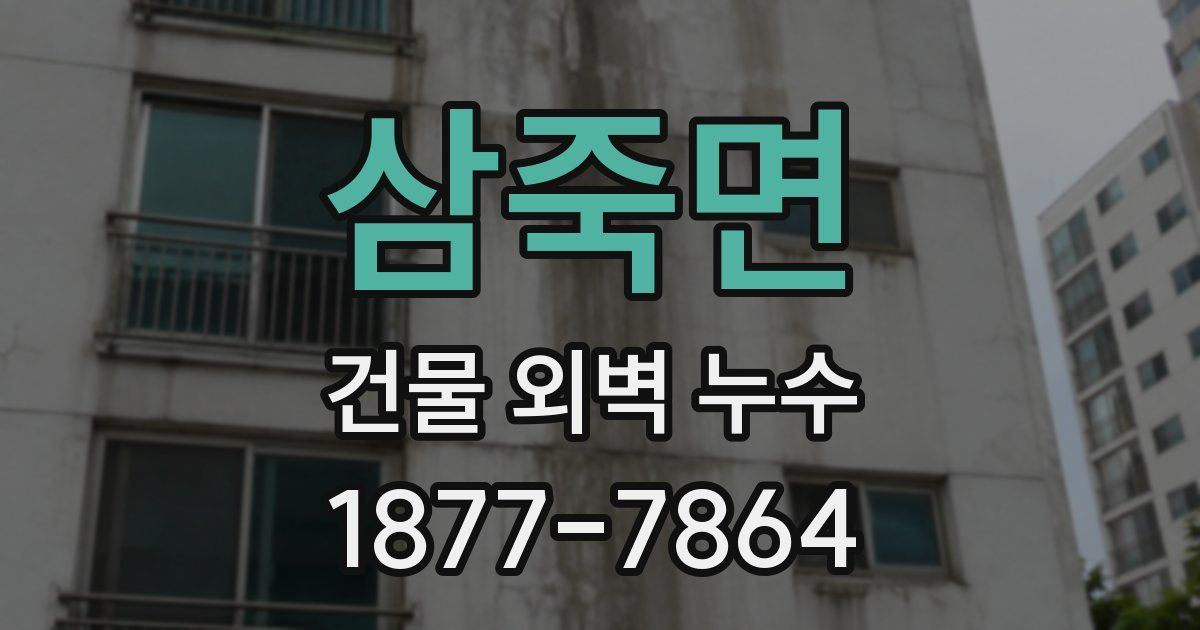 삼죽면 건물 외벽 누수