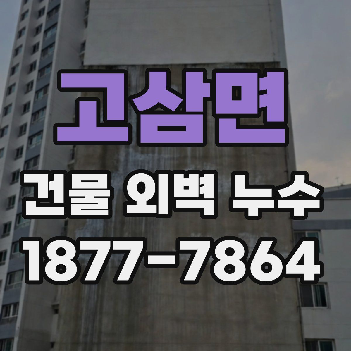 고삼면 건물 외벽 누수