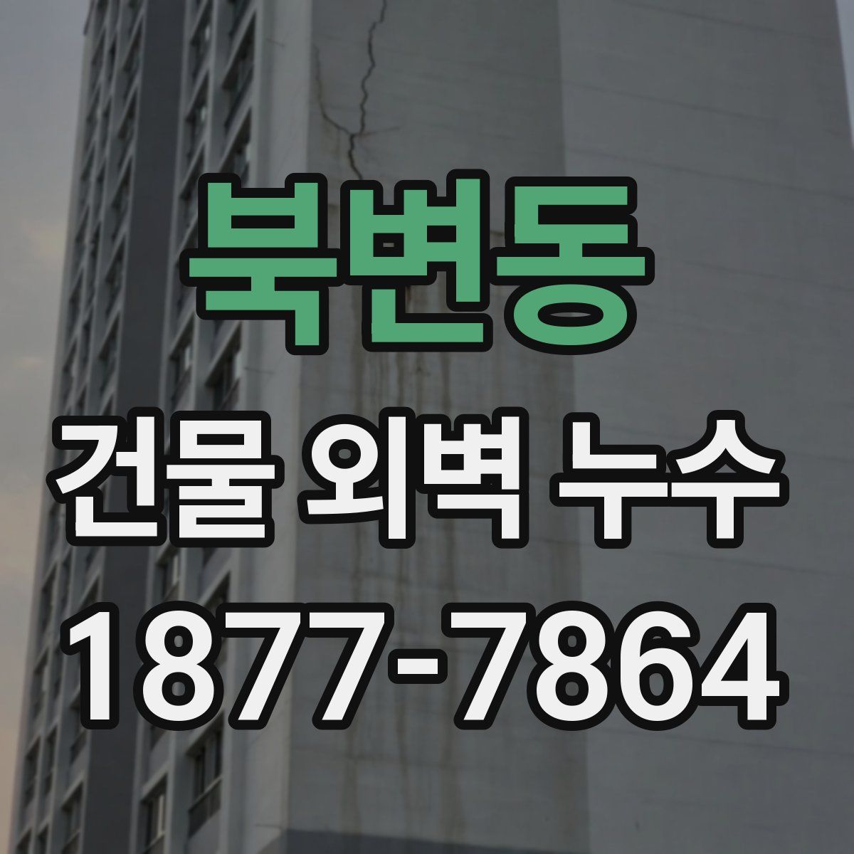 북변동 건물 외벽 누수