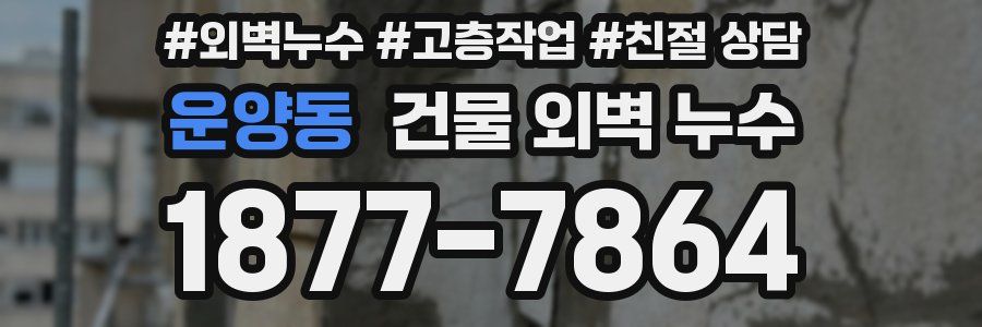 운양동 건물 외벽 누수