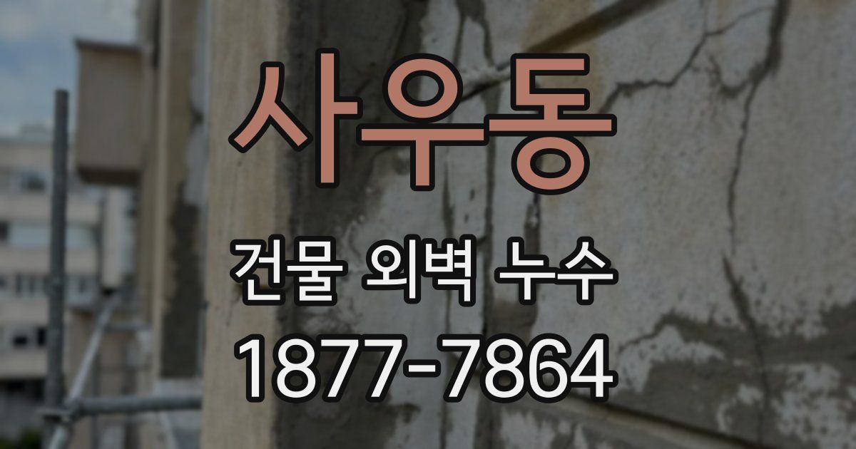 사우동 건물 외벽 누수