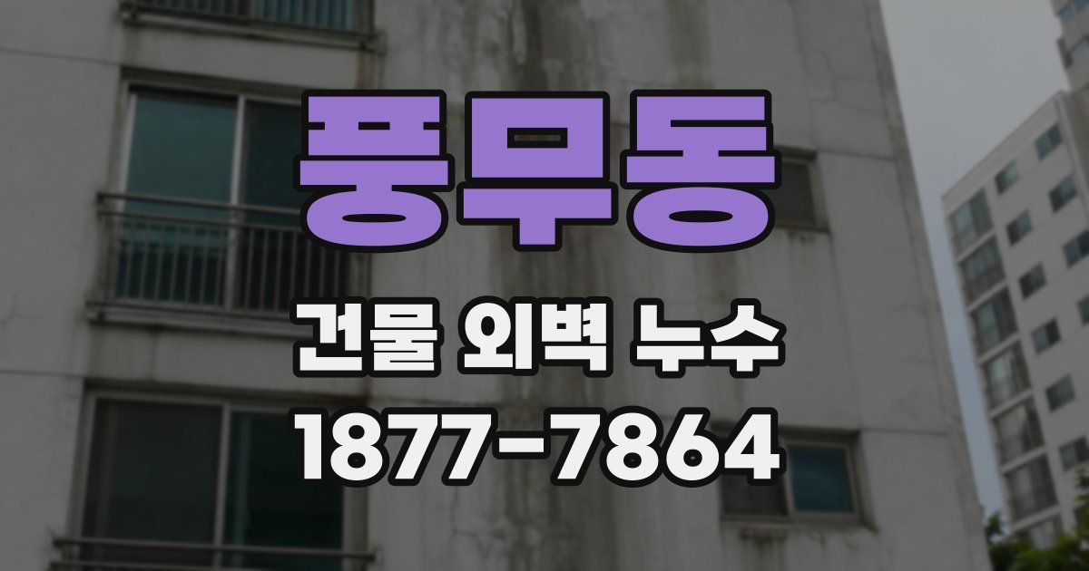 풍무동 건물 외벽 누수