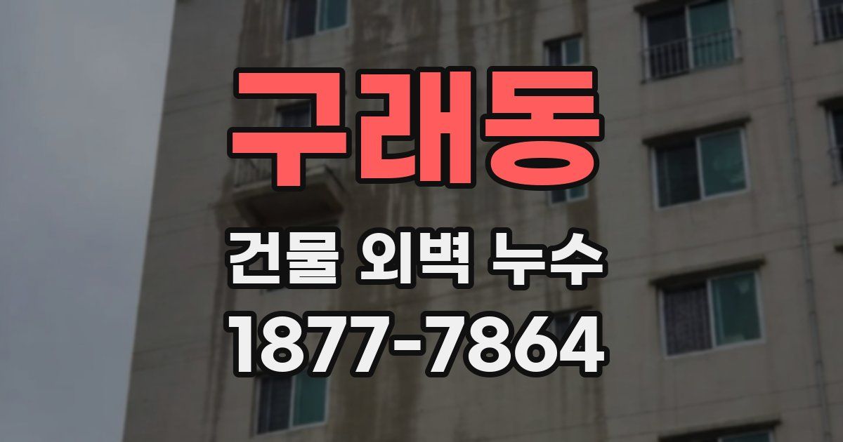 구래동 건물 외벽 누수