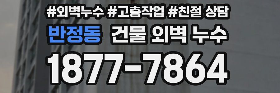반정동 건물 외벽 누수