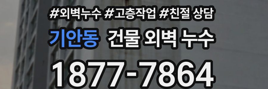 기안동 건물 외벽 누수