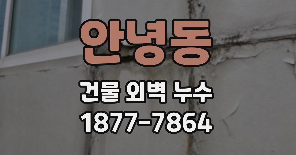 안녕동 건물 외벽 누수