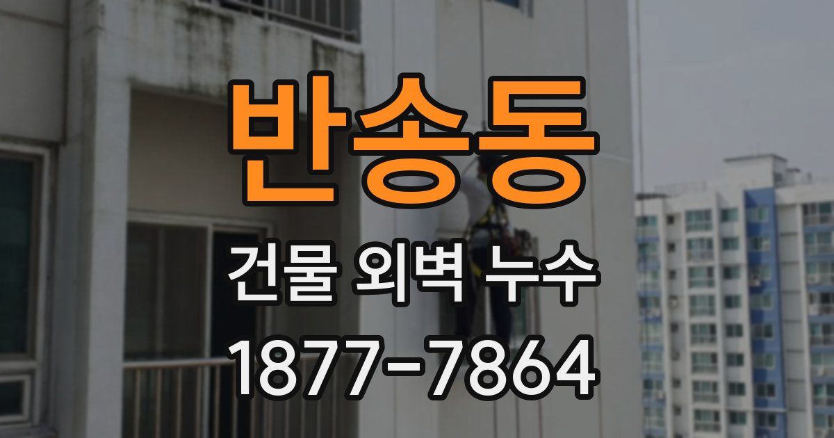 반송동 건물 외벽 누수