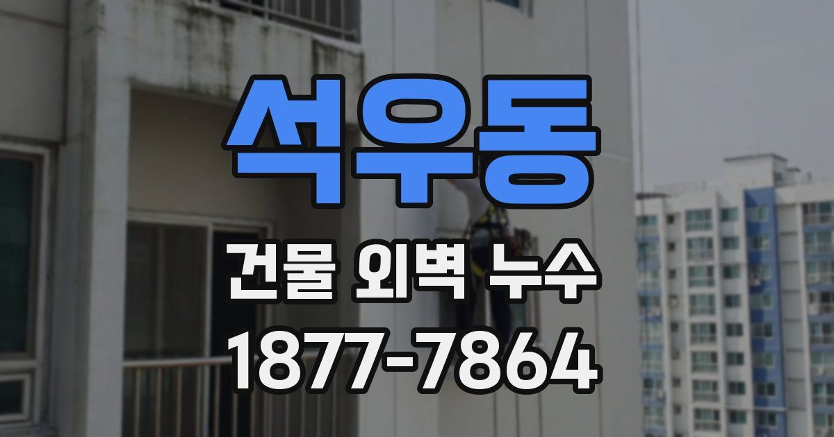 석우동 건물 외벽 누수