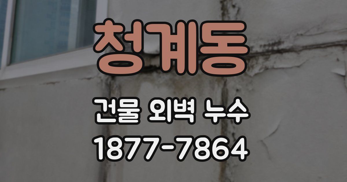 청계동 건물 외벽 누수