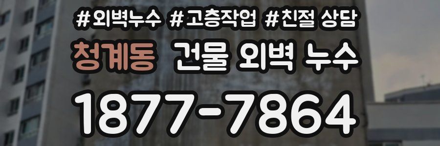 청계동 건물 외벽 누수